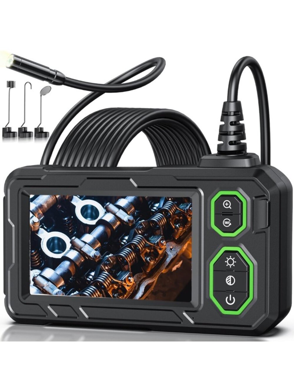 HD Endoscope Camera with Light - 4.3” Waterproof Inspection Tool, 16.4ft
